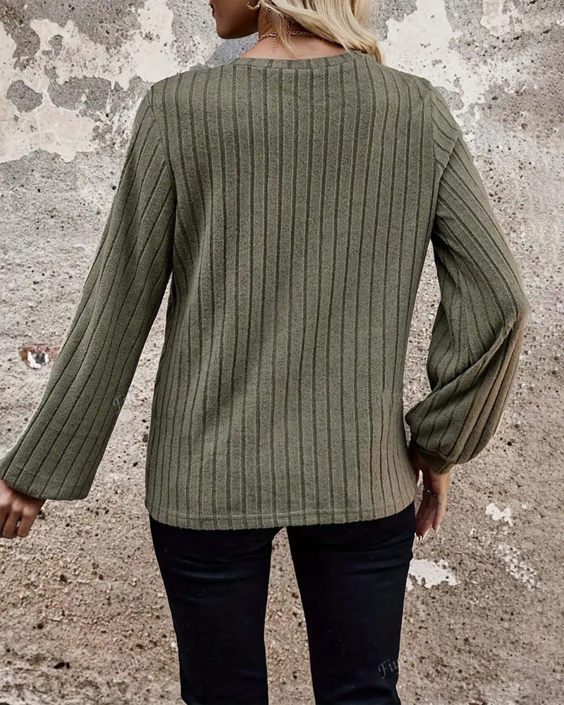 Top Côtes Tricoté Imprimé Léopard