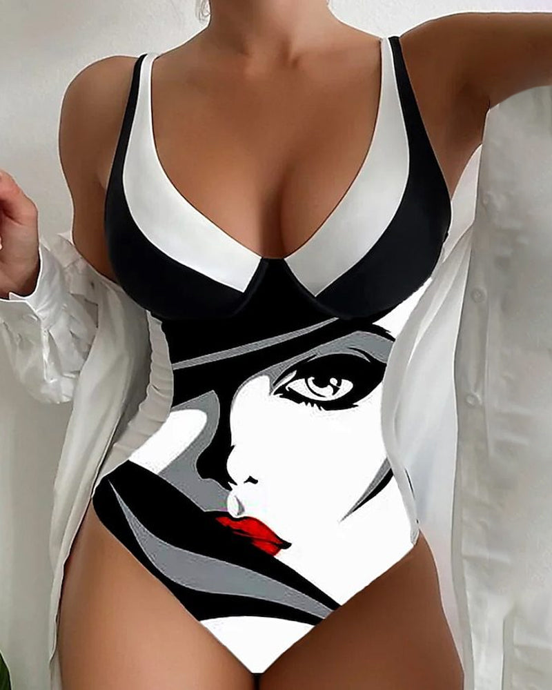 Maillot une pièce avec imprimé