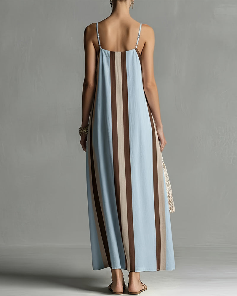 Robe Cami Décontractée Rayée