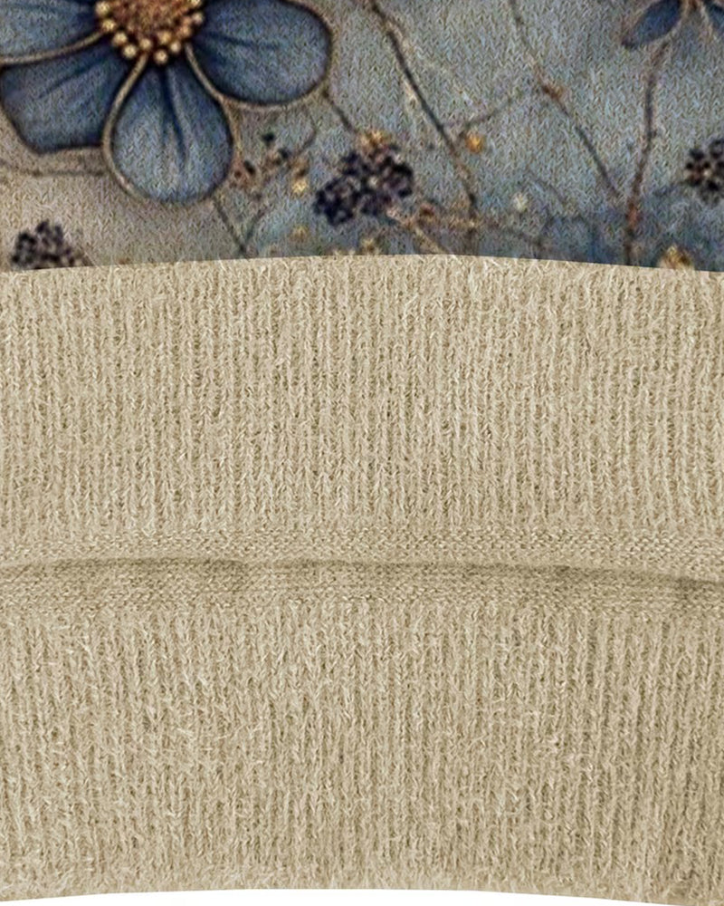 Pull-Over Motif Fleur Aquarelle Sans Manches