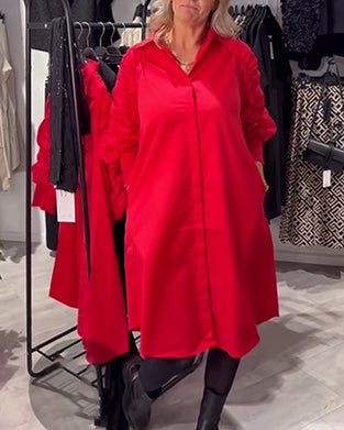 Robe Revers Mode Chemise