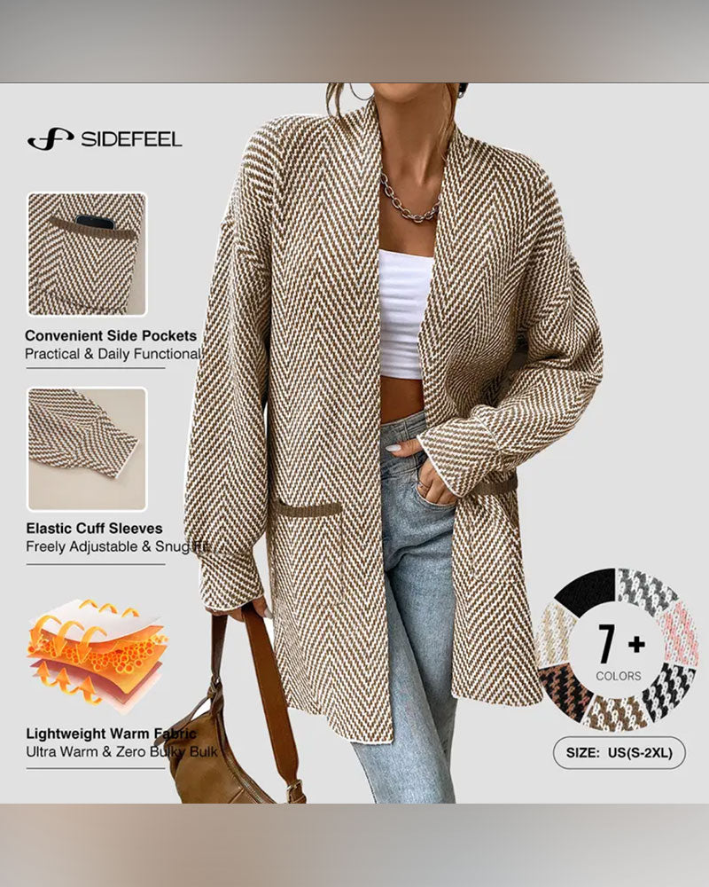 Cardigan Poches Long Pull
