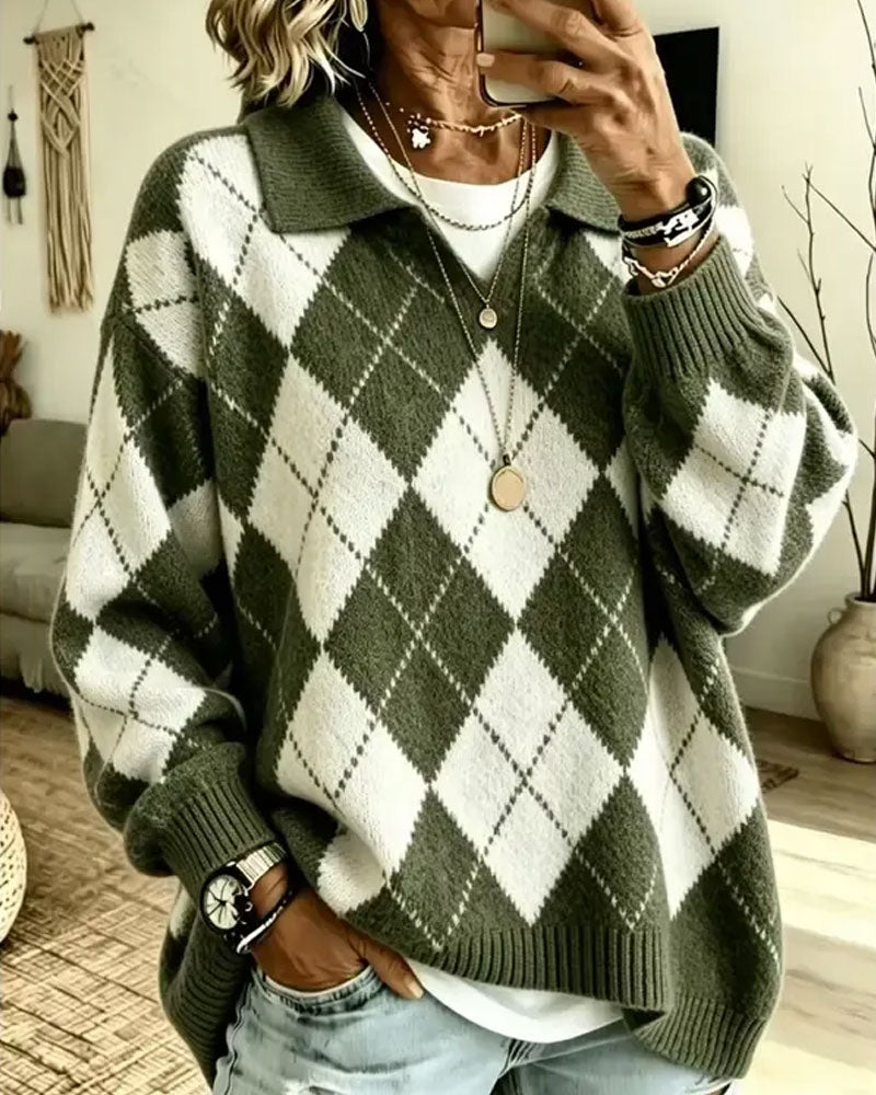 Pull Diamant Revers Loose