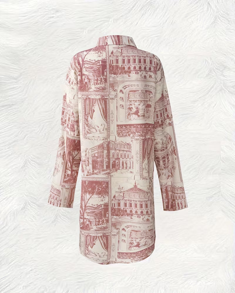 Robe Lâche Irrégulier Col Chemise