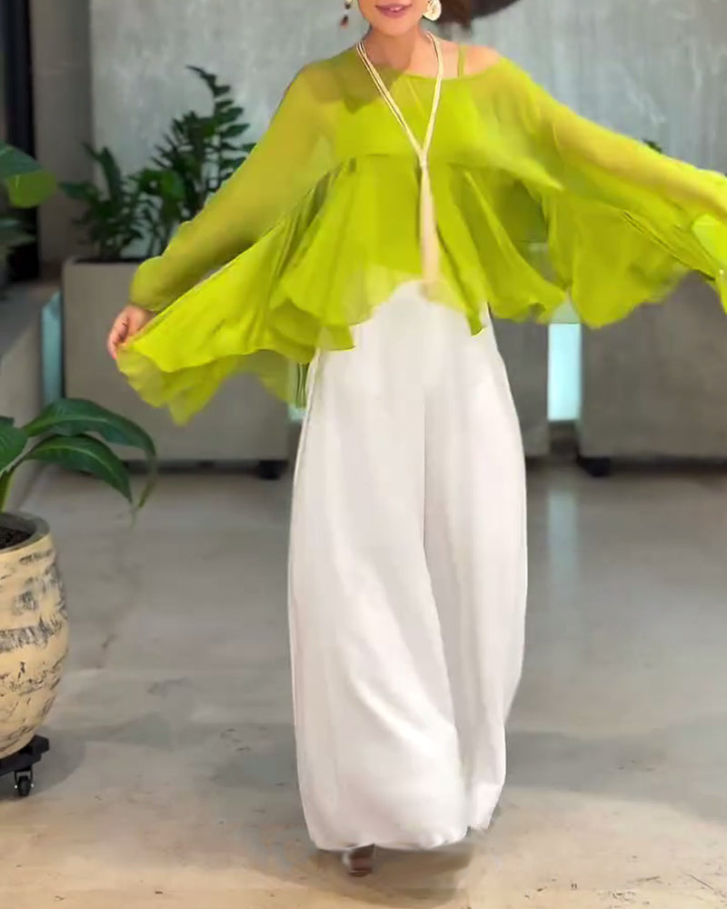 Blouse Unie Au Style Élégant