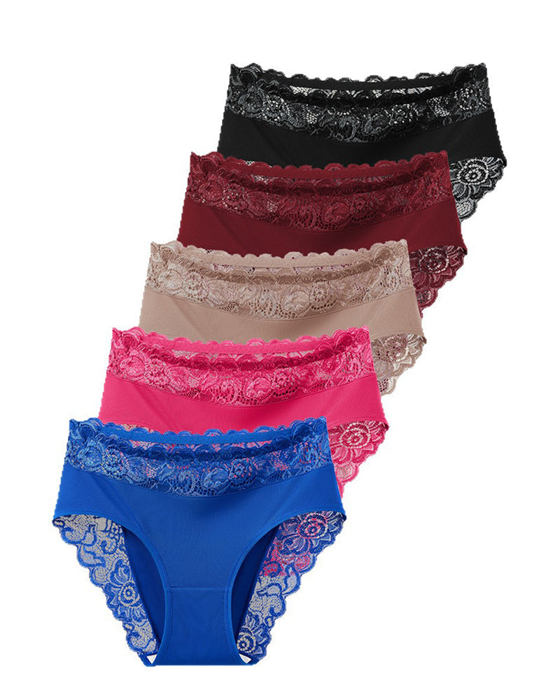 Culotte Sexy Dentelle Taille Moyenne-3