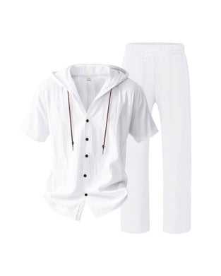 Ensemble Deux Pièces À Capuche Léger Pour Homme Pour Une Tenue Décontractée Estivale