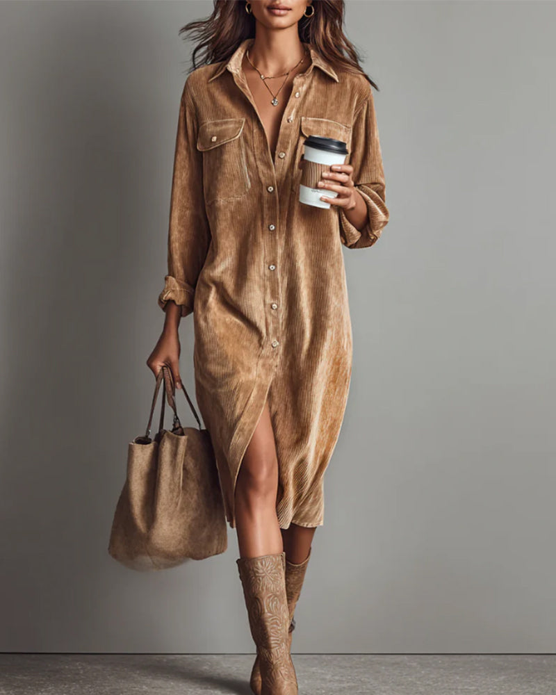 Robe Tendance Et Élégante À Revers