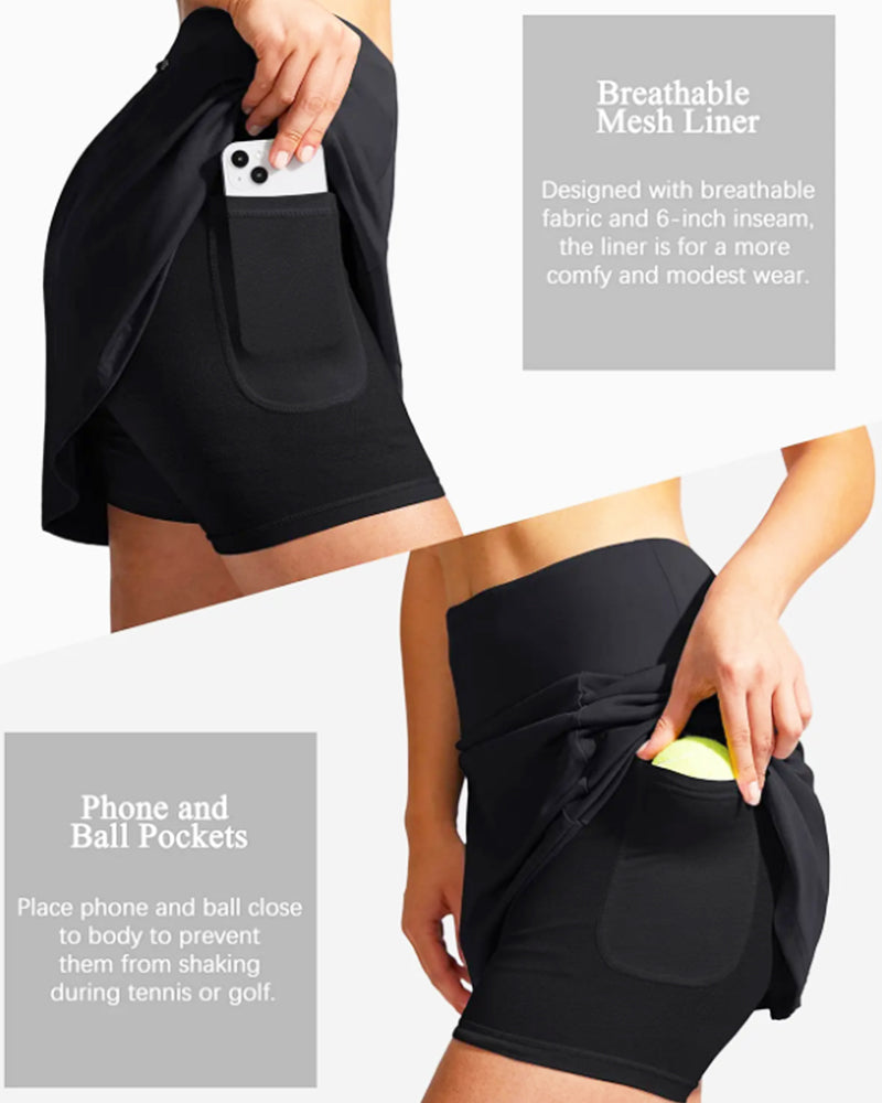 Jupe Taille Haute Tennis Plissée