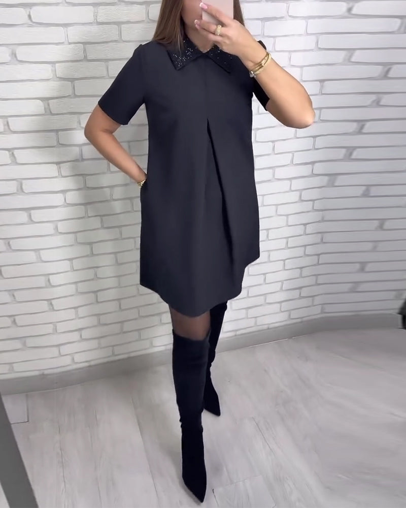 Robe Tendance À Col Peter Pan