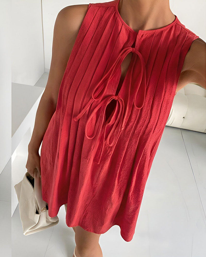 Robe Sans Manches Bretelles Ligne A Courte