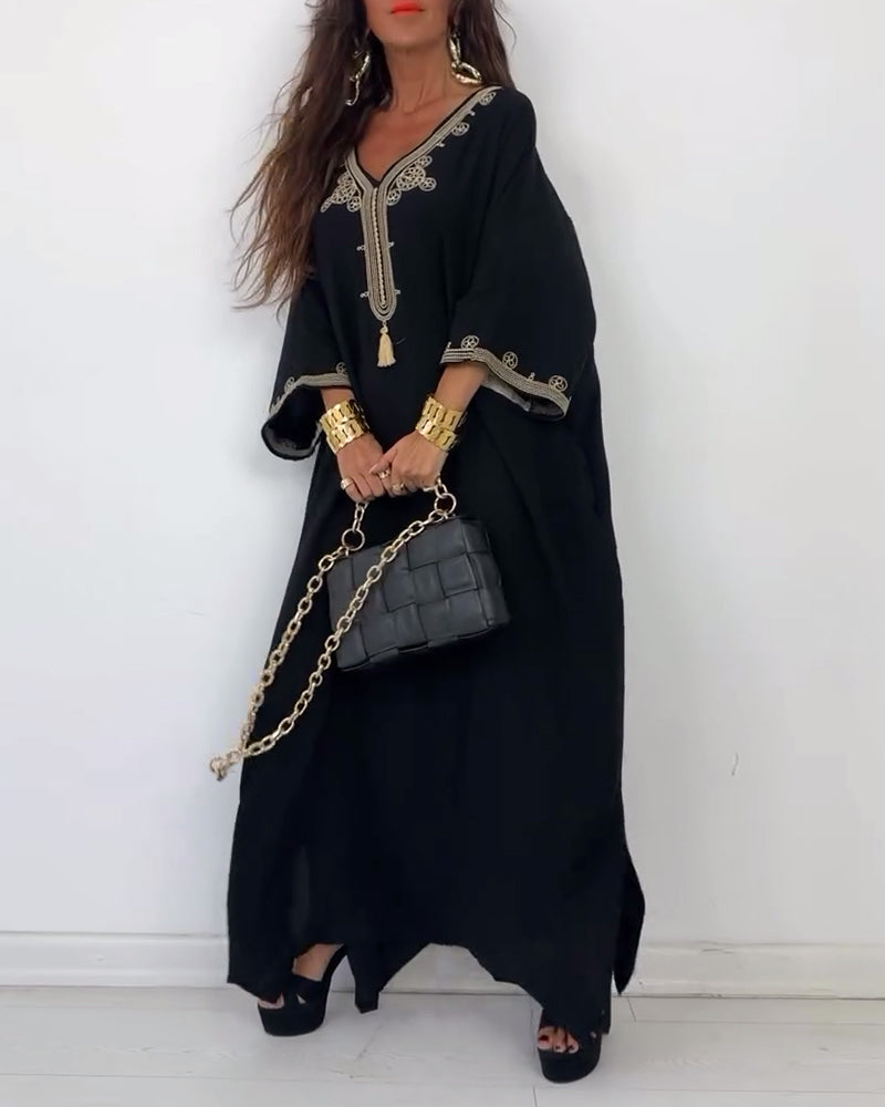 Robe simple ample à col en V