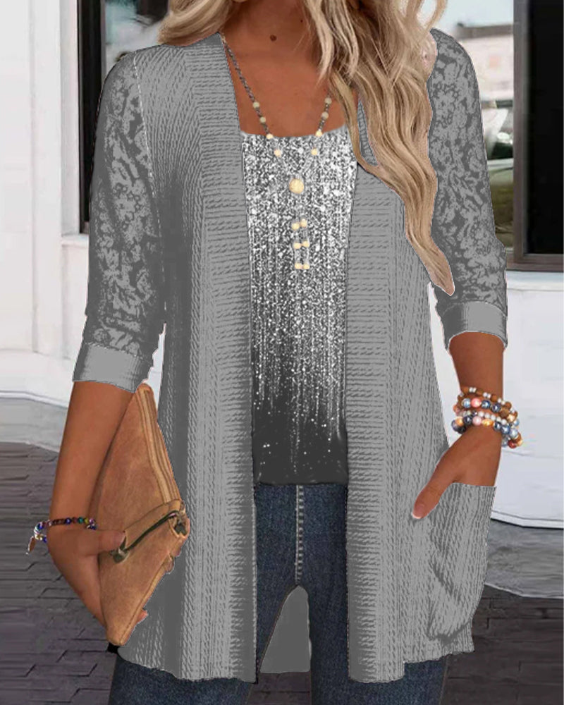 Haut De Mode Effet Deux Pièces