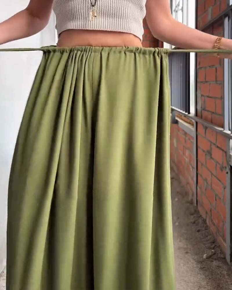 Pantalon Lâche Cordon De Serrage Large Jambe