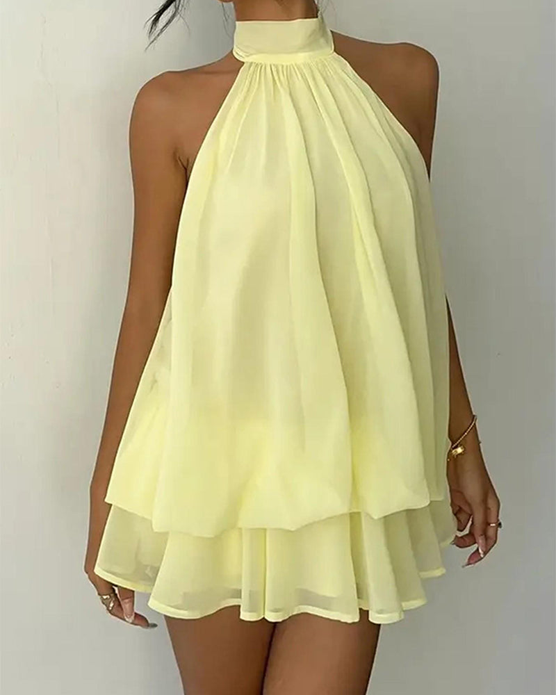 Robe Halier Chiffon Mini