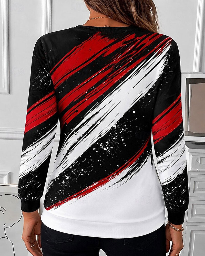 Hoodie Graffiti Imprimé Fermeture Éclair Pull