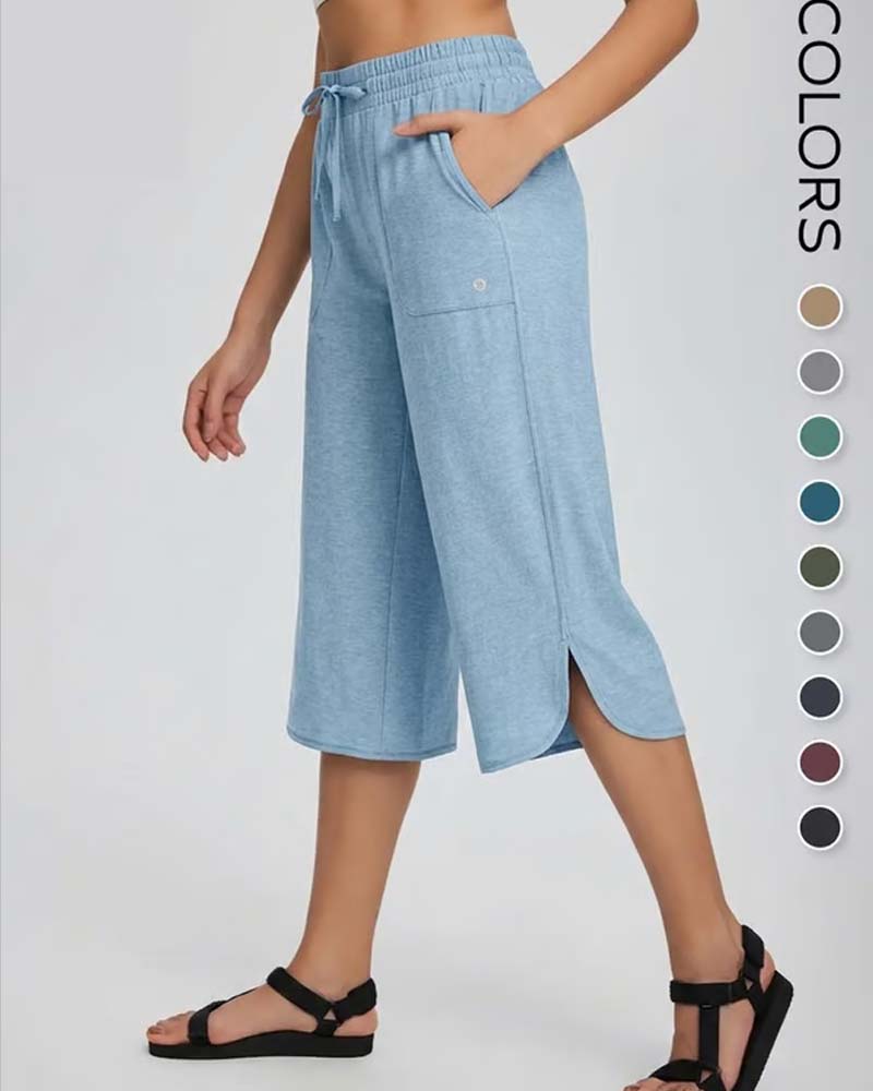 👖 Capris Femmes Large Jambe Yoga