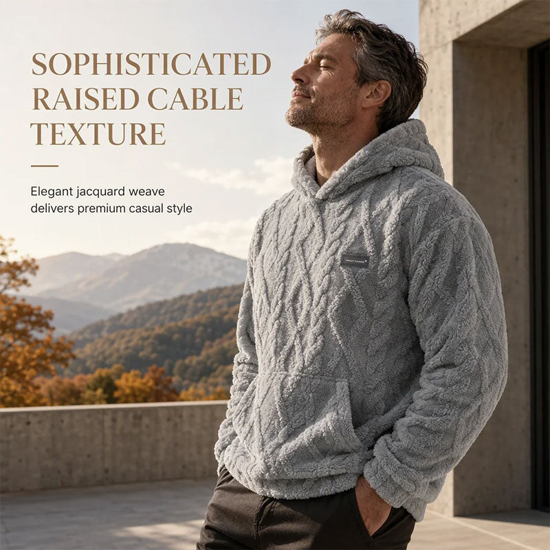 Homme Hiver Jacquard Motif Hoodie