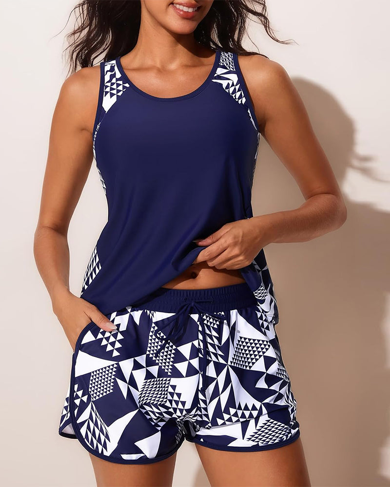 Bikini Poche Short Imprimé Plage