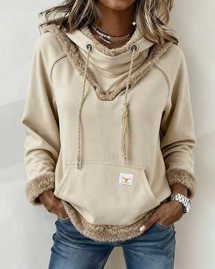 Sweat À Manches Longues À Détails Patchwork Et Poche