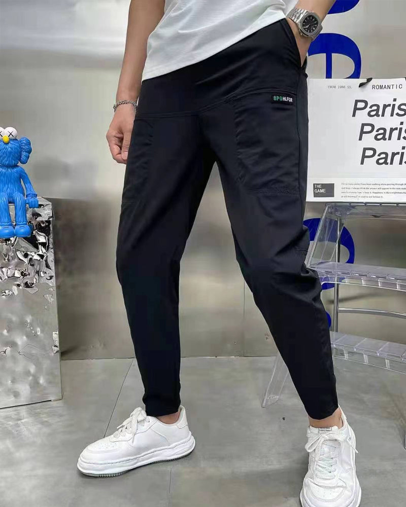 Pantalon multi-poches à haute extensibilité pour hommes