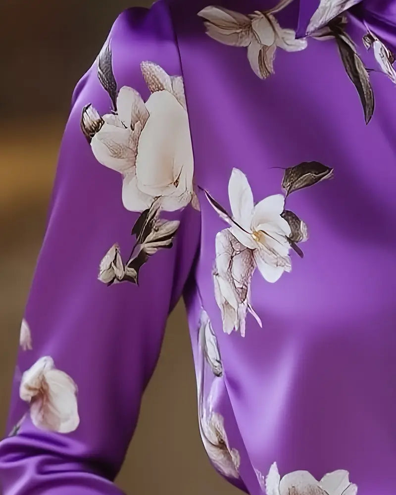 Chemise Style Rétro Imprimé Floral