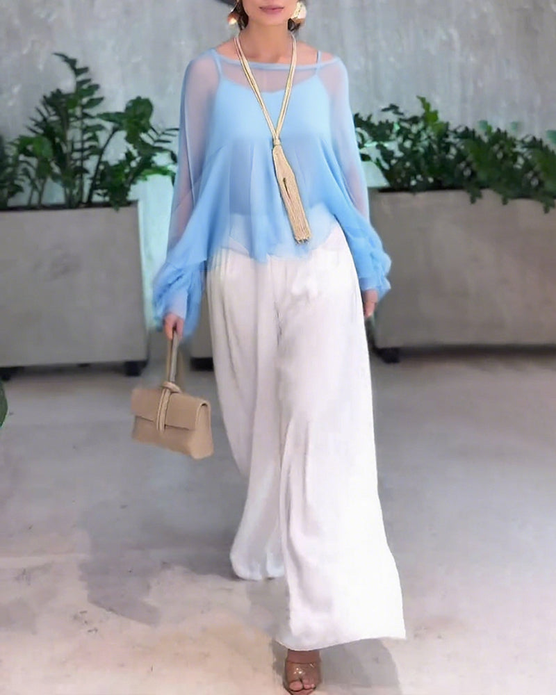 Blouse Unie Au Style Élégant