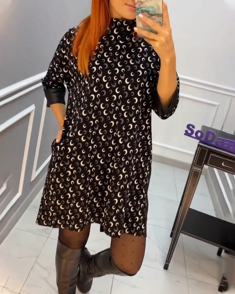 Robe papillon imprimée décontractée