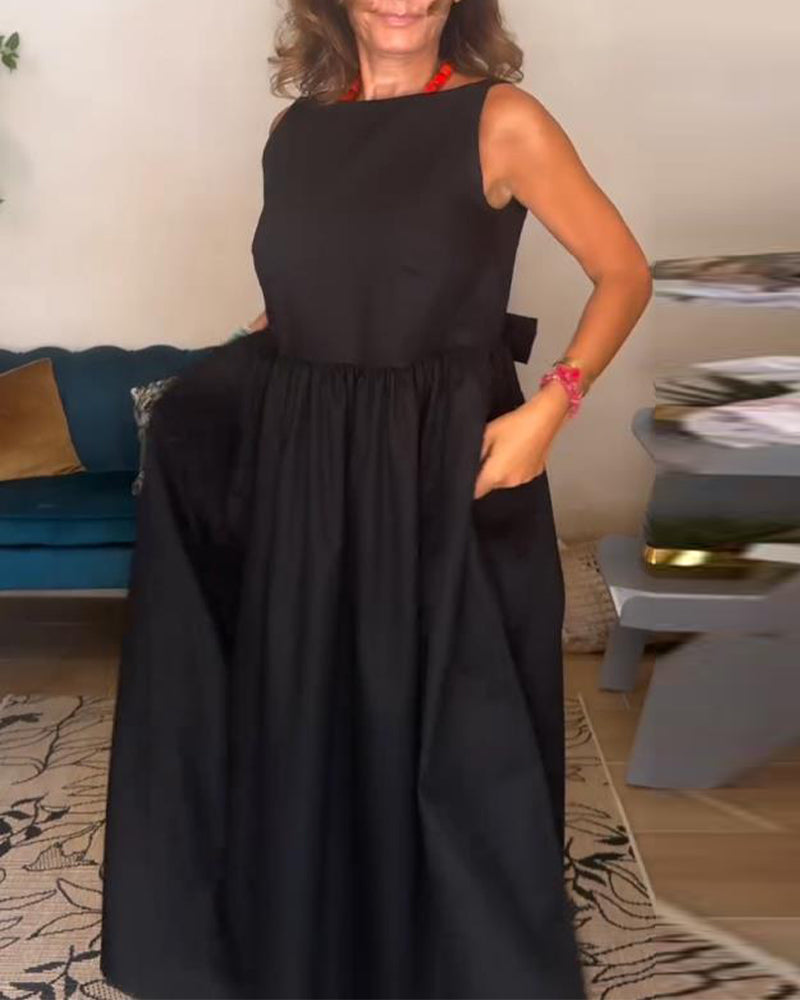 Robe Sans Dos Avec Nœud Papillon