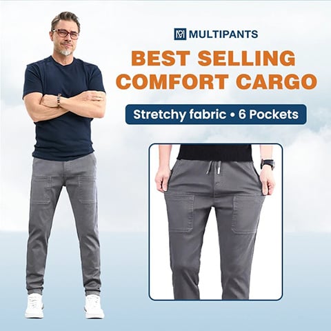Pantalon Stretch Élevé Multi-Poche Durable Cargo