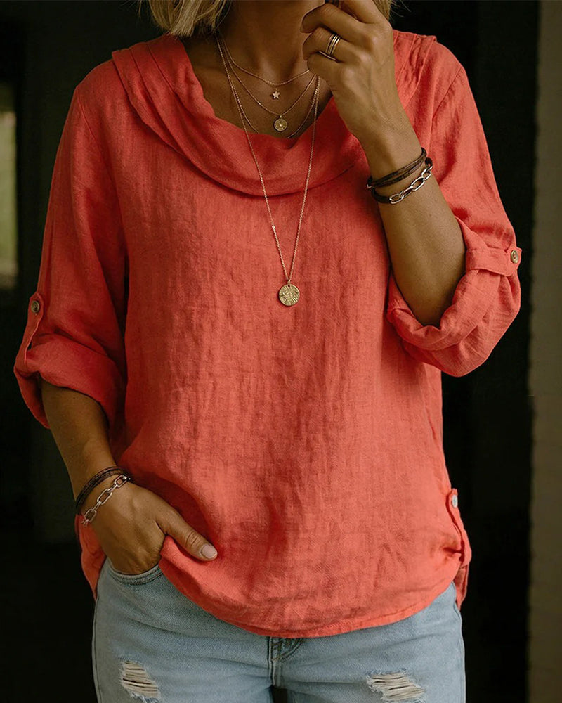 Haut Col Rabattu Coton