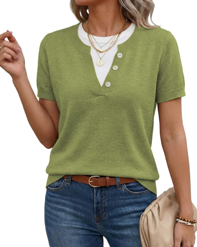 Pull Décontracté Manches Courtes
