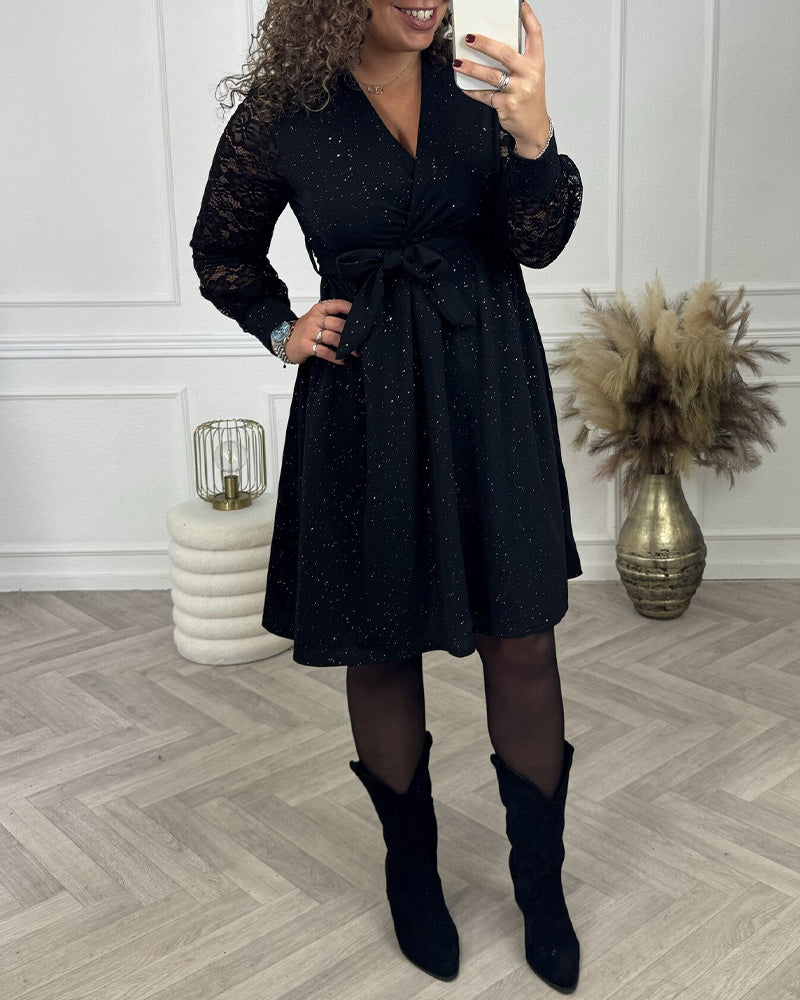 Robe Dentelle V Col Sexy