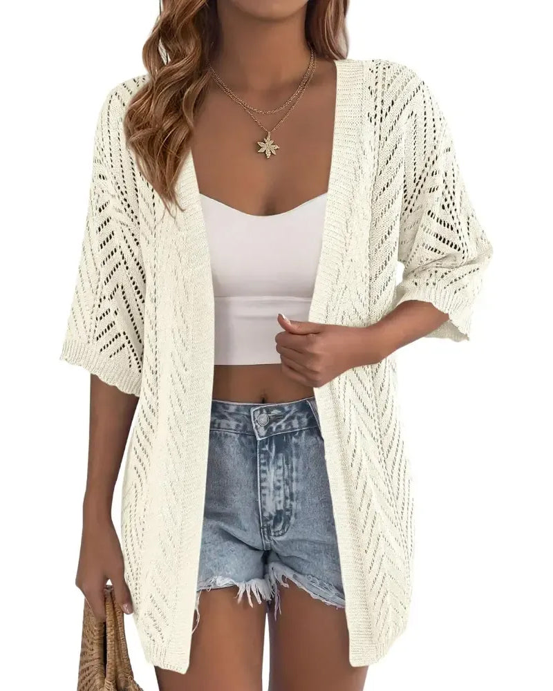 Cardigan Découpé Lâche Ouvert
