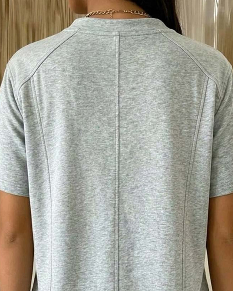 T-Shirt Décontracté Uni
