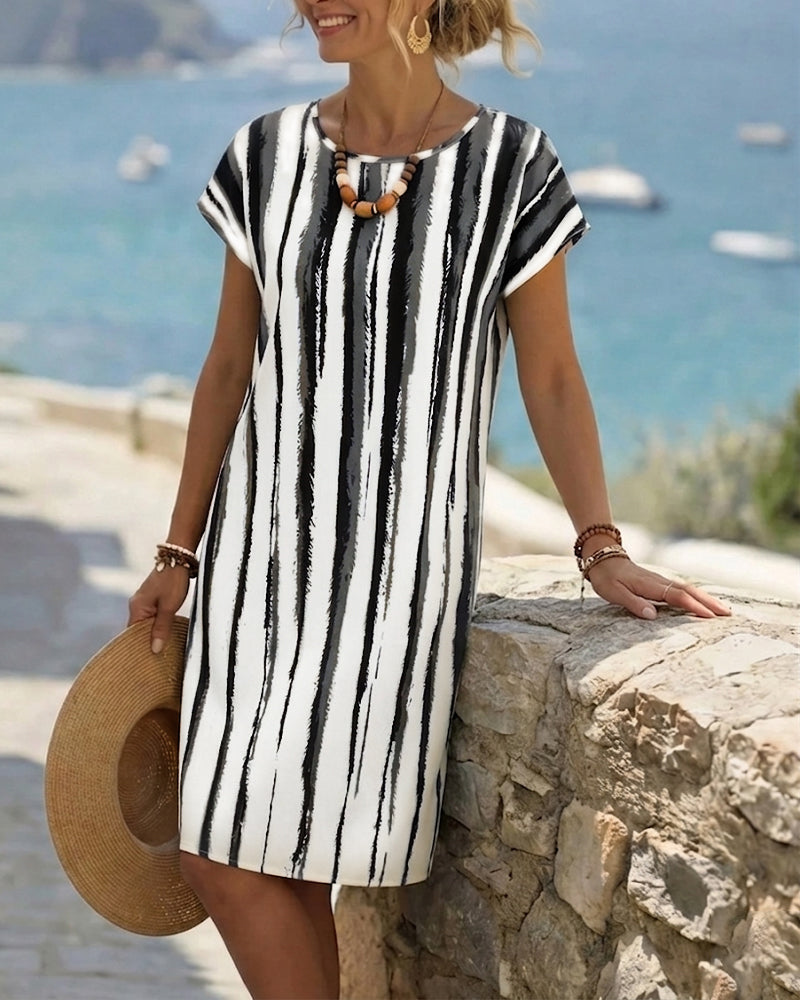Robe Rayure Verticale Shift