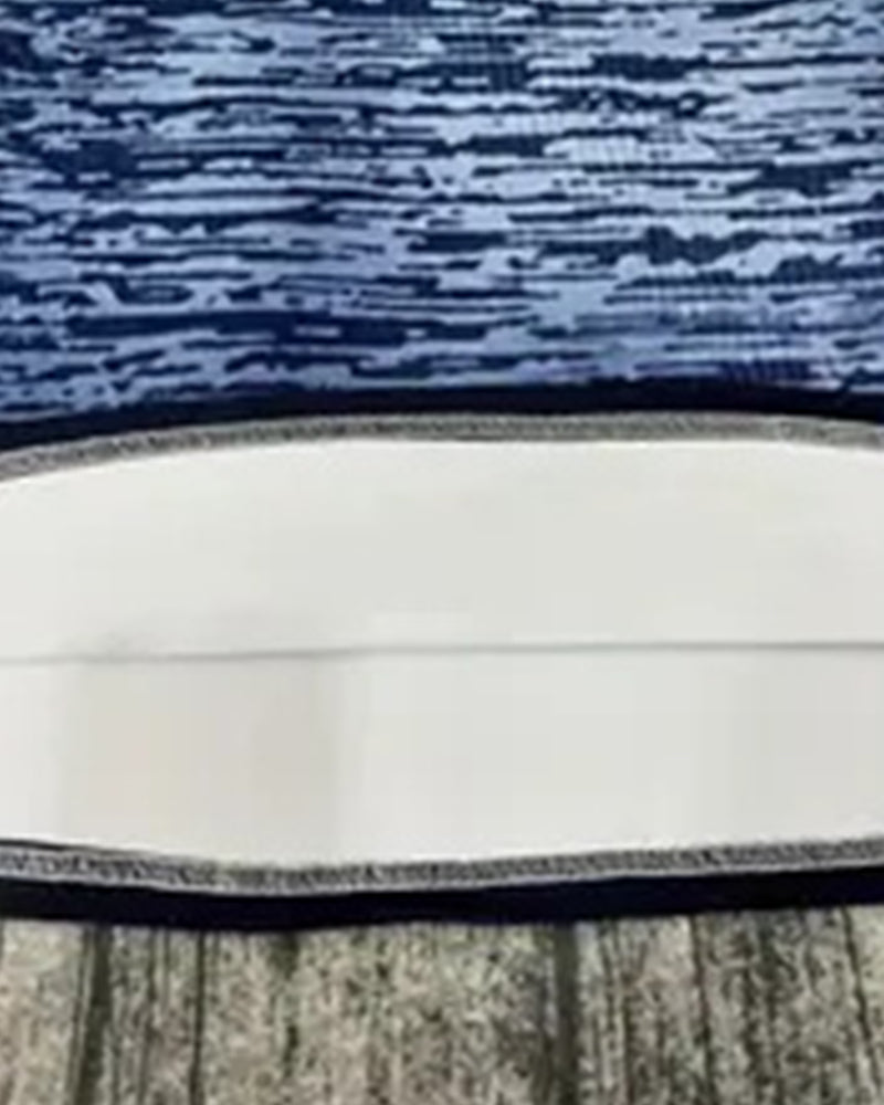 T-shirt Col Rond Manches Courtes Couleur Contrastée