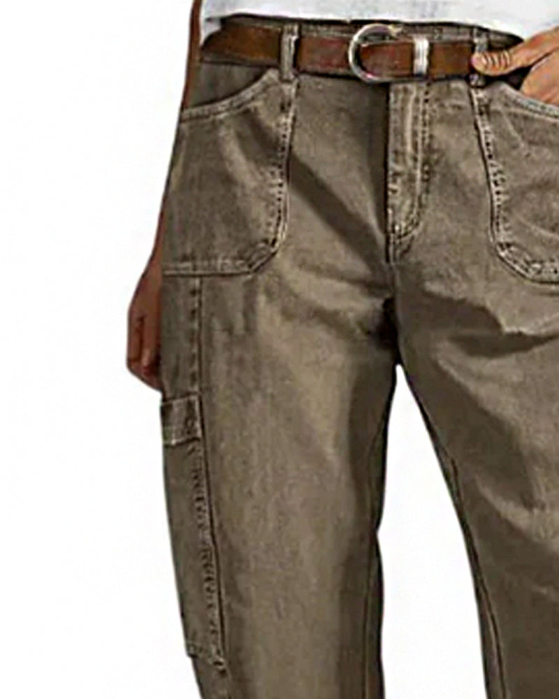 Pantalon Vintage Design Décontracté