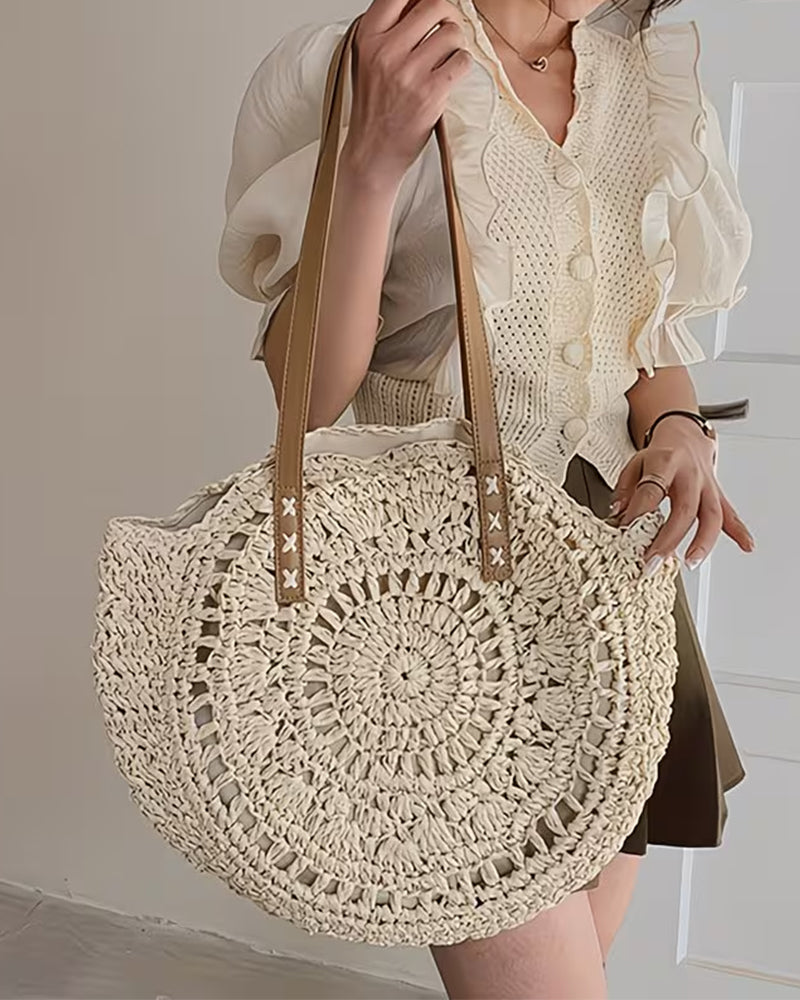 Sac Paille Tressée À La Main