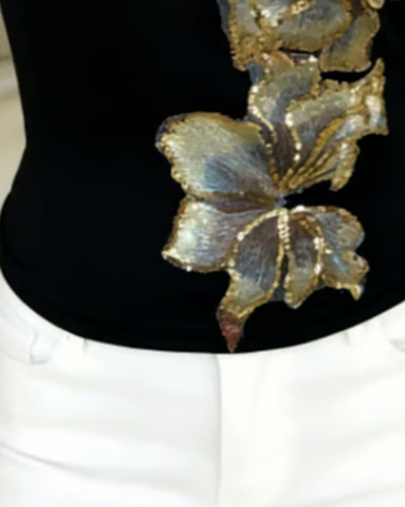 Cami Top Bretelles Grand Imprimé Floral