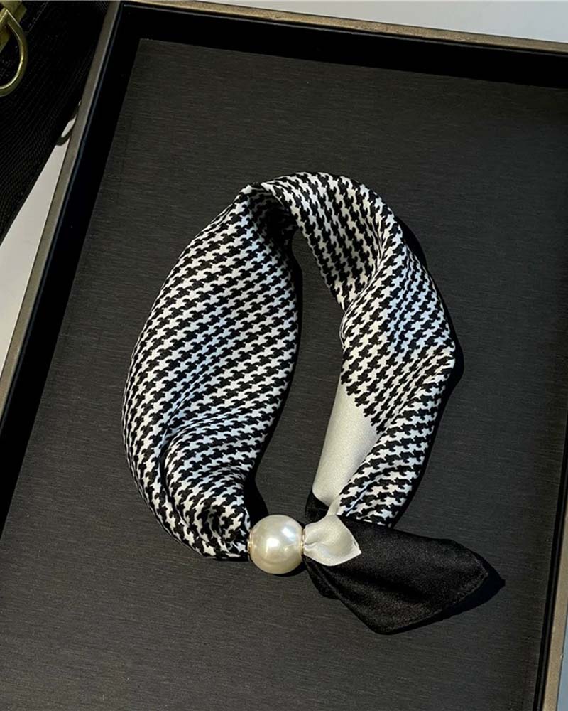Glamour Sans Effort: Écharpe Collier De Perles 🧣
