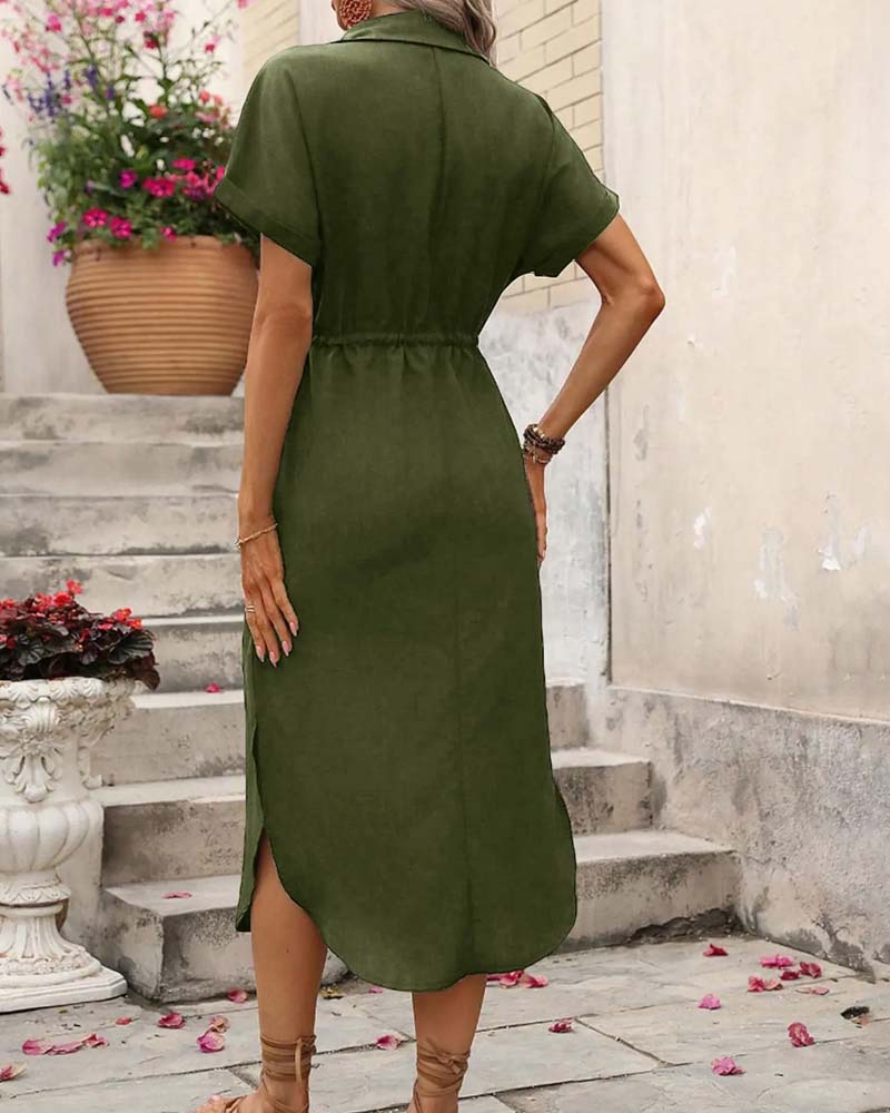 Robe Revers Cintré Chemise