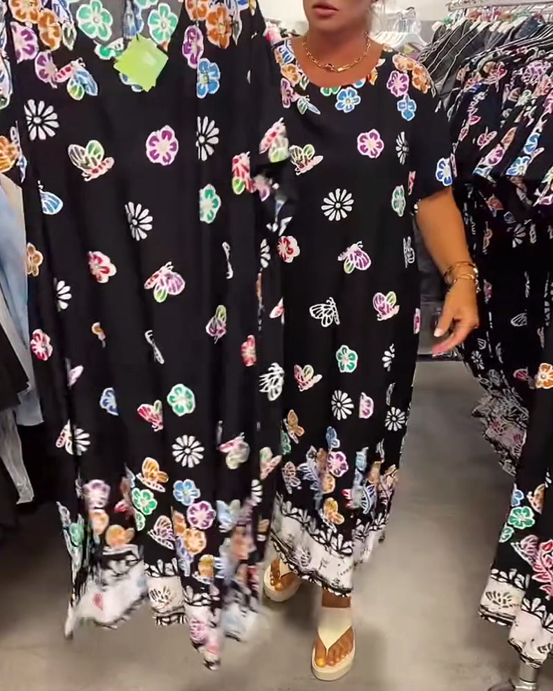 Robe Imprimée Ample Oversize