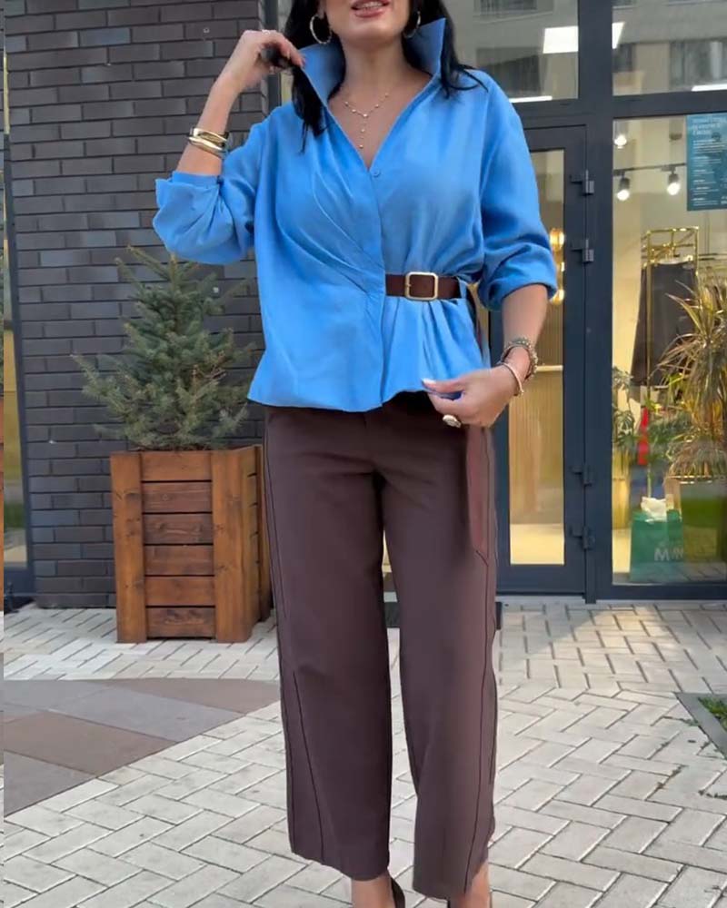 Chemise Revers Chic Élégante