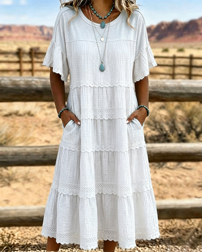 Robe Manche Courte Poche Longue