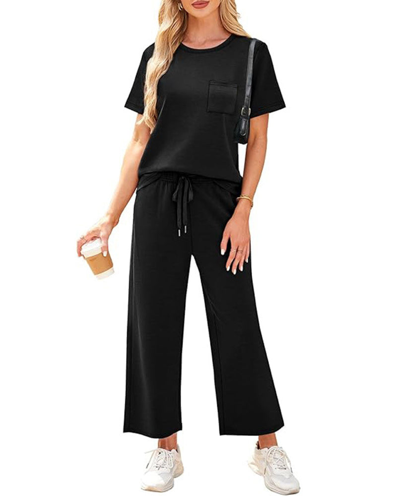 Ensemble Uni Manches Courtes Et Pantalon Long