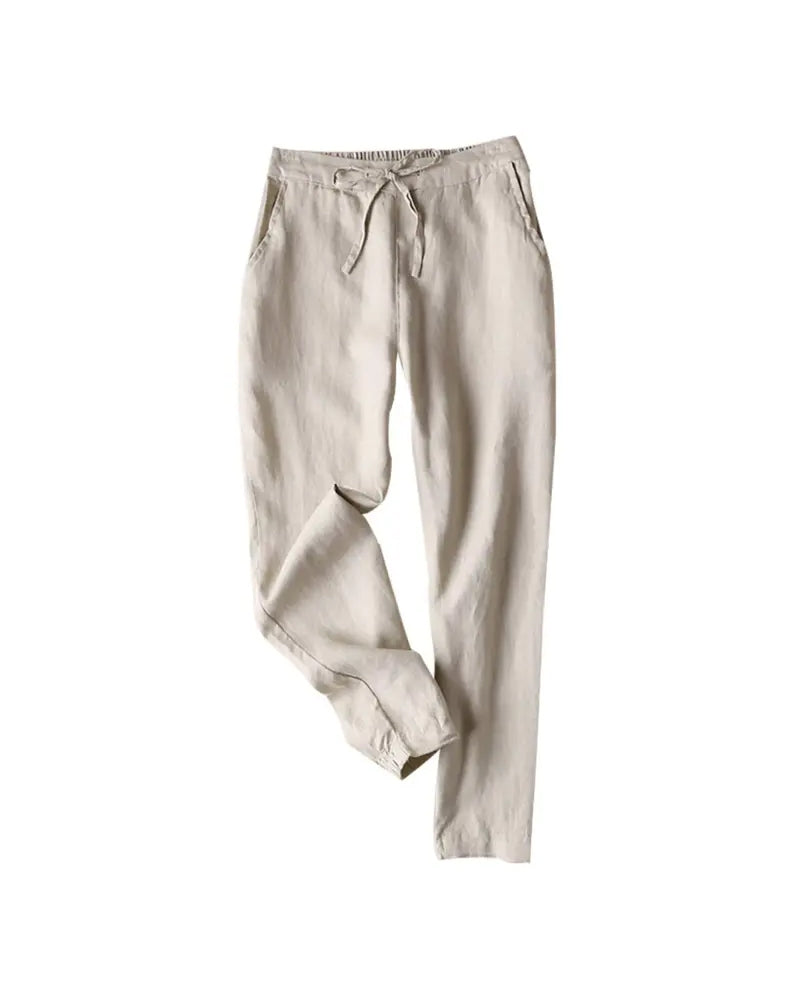 Pantalon Cordon Taille Élastique Décontracté