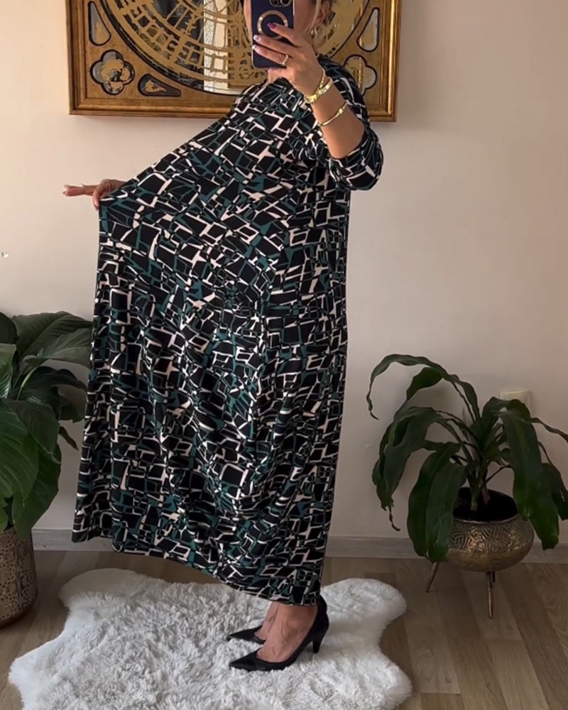 Robe au style rétro et manches longues