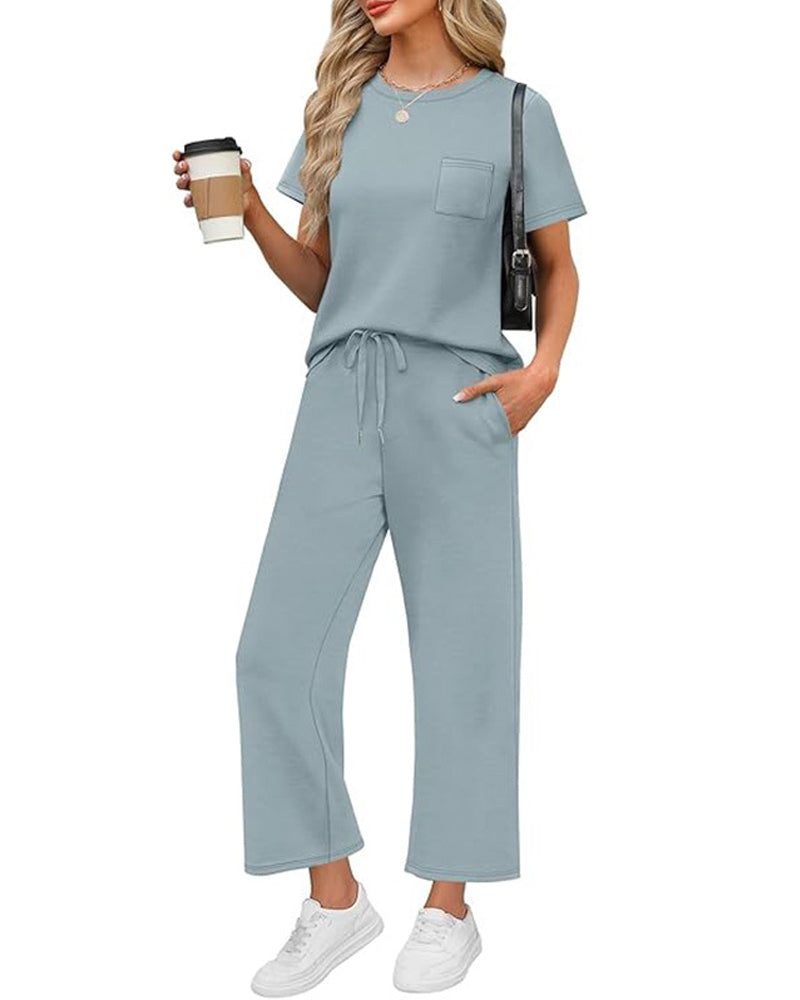 Ensemble Uni Manches Courtes Et Pantalon Long
