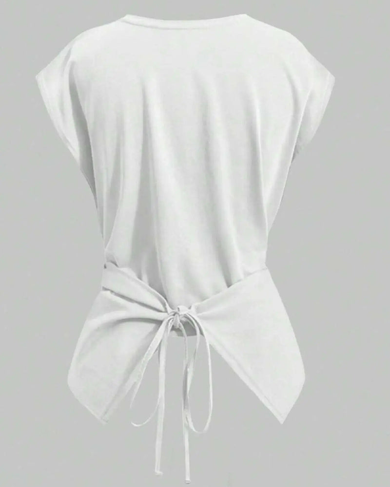 Haut A Ourlet À Bride Croisée Crop Top